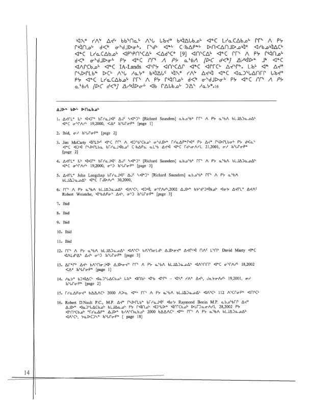 11362 CNC Annual Report 2002 Naskapi - page 14